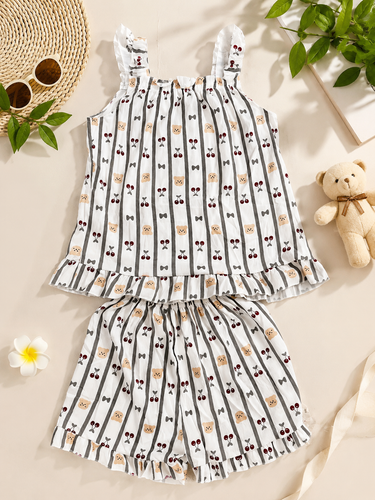 ست دو تیکه تاپ و شورتک نخ موسلین وارداتی