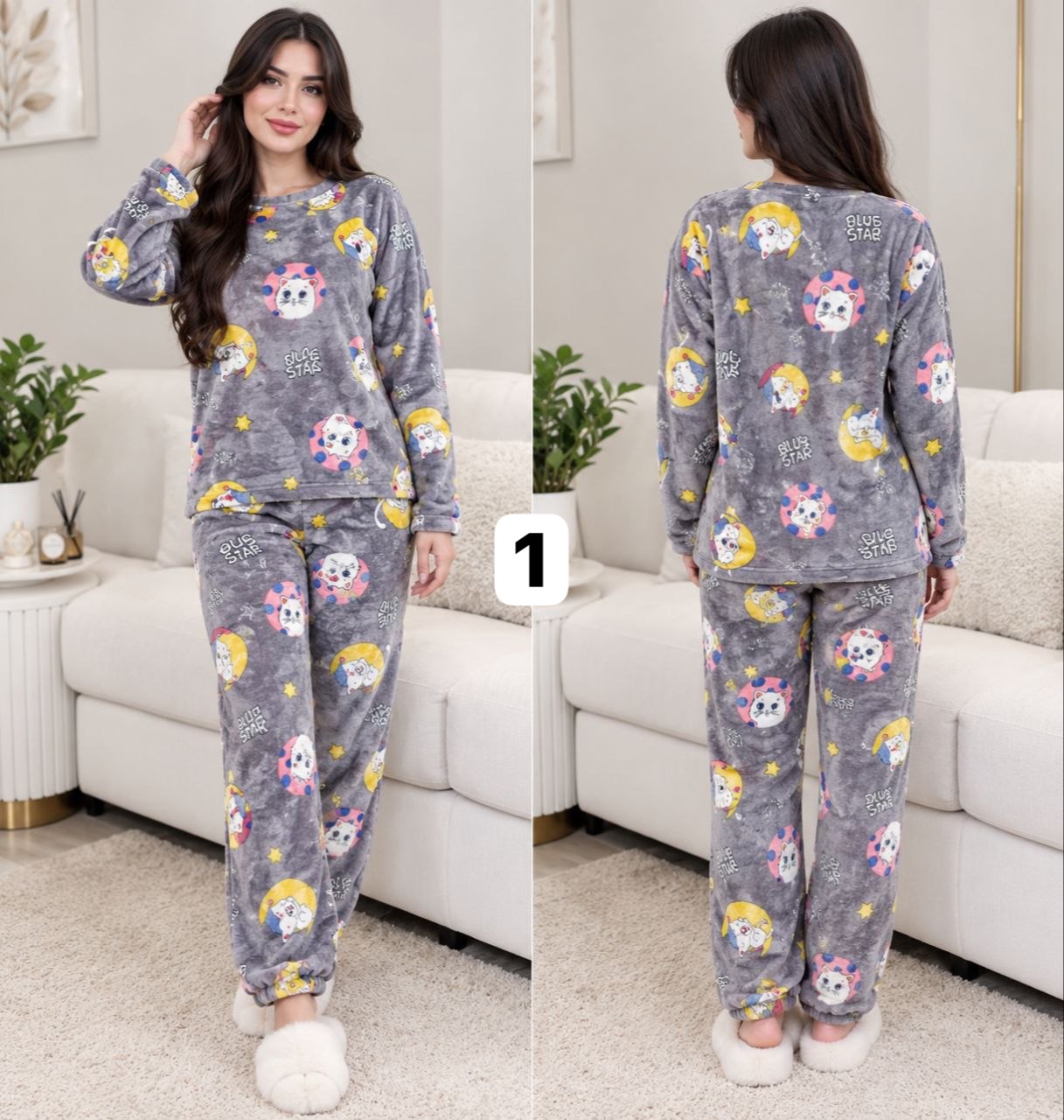 ست حوله ای زنانه پاییزه و زمستانه وارداتی ۴۰۰۹